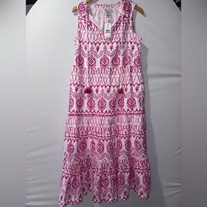 Tommy Bahama Pink and White Patterned Dress
